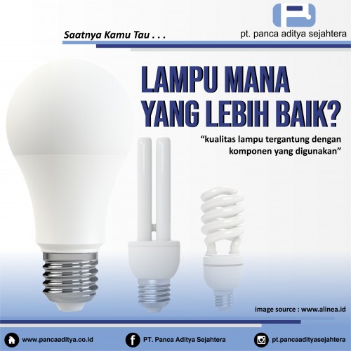 JENIS LAMPU DAN PERBANDINGAN KEUNGGULANNYA